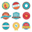 9 Retro Badges and Stickers