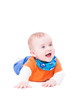 Photo: Kleiner Bub kurz vorm krabbeln Kleiner Bub kurz vorm krabbeln