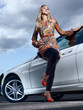 Lady and a car