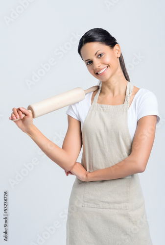 Photo: Baker with rolling pin Baker with rolling pin