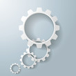 White Gears Speech Bubble
