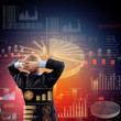 Back view of businessman