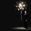 Businessman in black suit