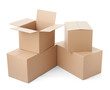 cardboard box package moving transportation delivery stack