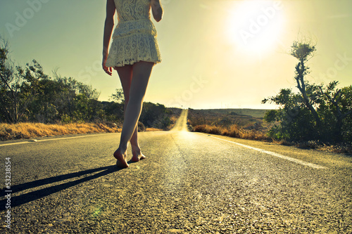 Photo: walk on the road walk on the road