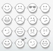 Set of faces with various emotion expressions.