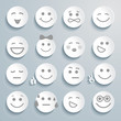 Set of faces with various emotion expressions.