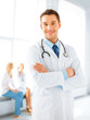 male doctor with stethoscope