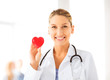 female doctor with heart