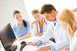 team or group of doctors working