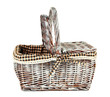 Picnic basket, isolated on white