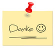 Zettel Danke Smiley