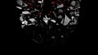 Yemen flag sphere converging animation