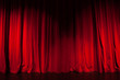 Curtain from the theatre with a spotlight Curtain from the theatre with a spotlight