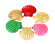 Colorful seashells, isolated on white