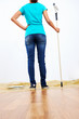 paint roller woman