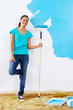painting wall woman portrait