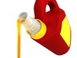 Jerrycan with car engine oil - isolated