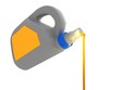 Jerrycan with car engine oil - isolated
