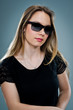 Beautiful Young Woman with Sunglasses