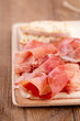Photo: Platter of serrano jamon Cured Meat and ciabatta Platter of serrano jamon Cured Meat and ciabatta