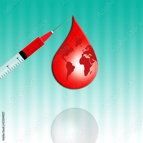 Illustration: Blood drop for donation Blood drop for donation