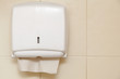 Paper towel dispenser in the bathroom