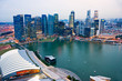 Photo: Singapore city skyline at sunset. Singapore city skyline at sunset.