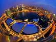 Singapore city skyline after sunset. Singapore city skyline after sunset.