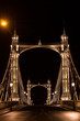 Albert's bridge at night, London