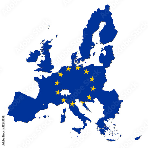 Illustration: Europa der 28 mit Kroatien ab 2013 Europa der 28 mit Kroatien ab 2013