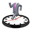 RunningBusinessSuitOnBigClock
