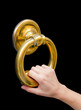 Big brass knock-ring (isolated)