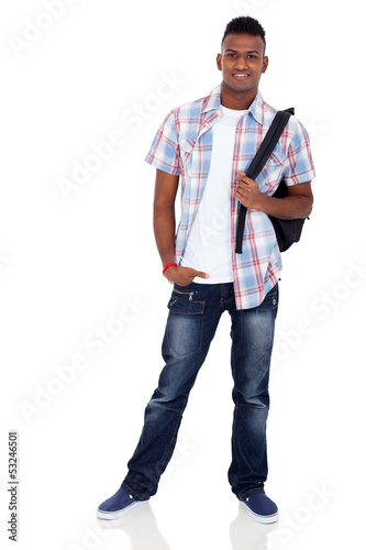 Photo: indian teenager boy with schoolbag indian teenager boy with schoolbag