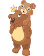 Father and son bear