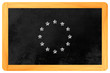 Sternenkreis Europaflagge auf Tafel