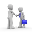 Illustration: shakehands blue 3 shakehands blue 3