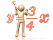 He solved the equation.