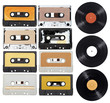 music audio tape vynil vinyl vintage