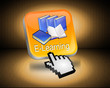E-Learning Button mit Cursor