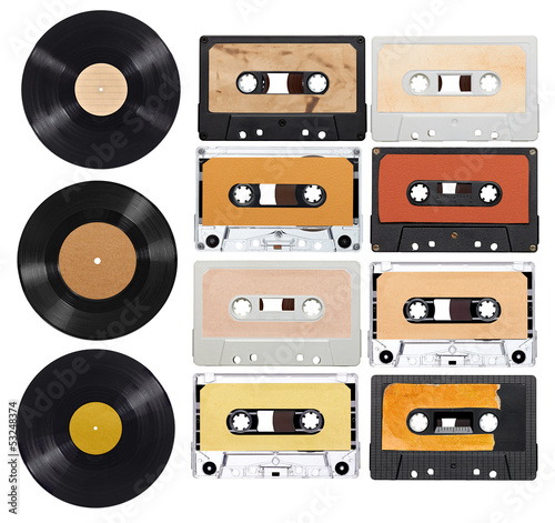 Photo: music audio tape vynil vinyl vintage music audio tape vynil vinyl vintage