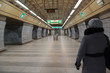 woman in metro