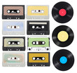 music audio tape vynil vinyl vintage