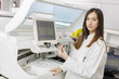 Young woman in the modern medical laboratory