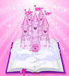 Magic castle appearing from the book