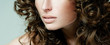 beautiful brunette with gorgeous curly hair