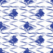 Japanese Goldfish seamless pattern