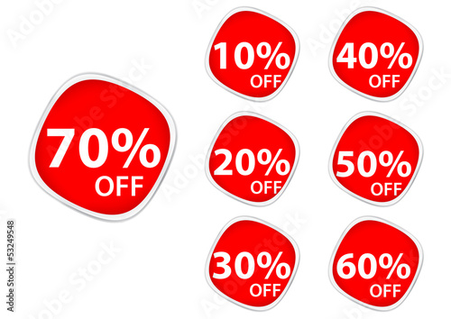 Vector: Discount price tags .square sticker label Discount price tags .square sticker label