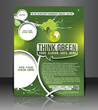 Vector eco brochure, flyer, magazine cover design