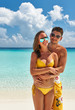 Couple on a beach at Maldives